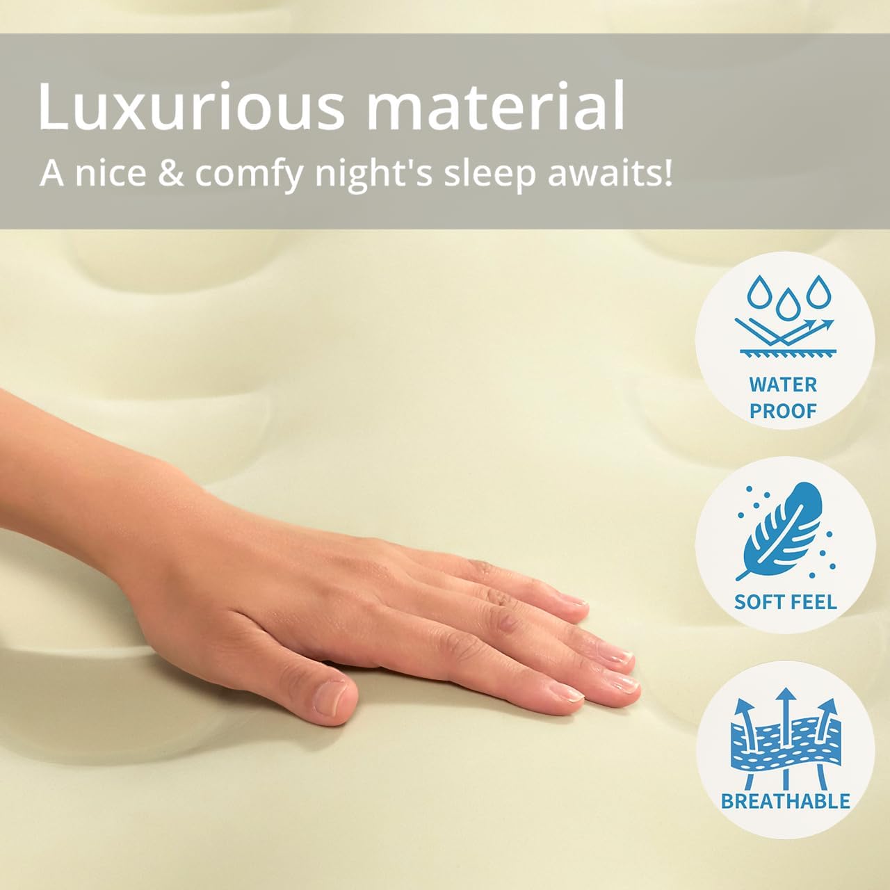 Inflatable Air Mattress with Built-in AC Pump